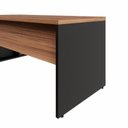 Ver imagem 4 de Mesa em L para Escritório com Armário Lateral Mesa Dinâmica 1,50m MDP 150cm Nogal com Preto F5
