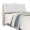 Ver imagem 3 de Cabeceira Box Isis Queen MDF-MDP Estofada Amarula Branco Fixação no Box Framar