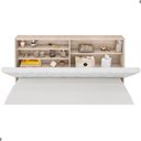Ver imagem 4 de Cabeceira Box Isis Queen MDF-MDP Estofada Amarula Branco Fixação no Box Framar
