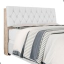 Ver imagem 2 de Cabeceira Box Isis Queen MDF-MDP Estofada Amarula Branco Fixação no Box Framar