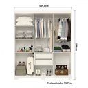 Ver imagem 4 de Guarda-roupa Casal Lana 6 Portas 2 Gavetas 100% Mdf Branco - Acp Móveis