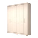 Ver imagem 2 de Guarda-roupa Casal Lana 6 Portas 2 Gavetas 100% Mdf Branco - Acp Móveis