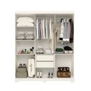 Ver imagem 3 de Guarda-roupa Casal Lana 6 Portas 2 Gavetas 100% Mdf Branco - Acp Móveis