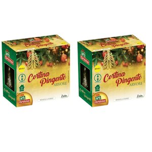 Kit 2 Cortina Pingente Arvore Colorido 108 Leds 4m Bivolt