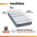 Ver imagem 4 de Cama Box Solteiro Probel Espuma D33 88x188x52 Night Day a Vácuo Branco/Cinza
