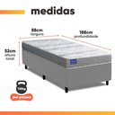 Ver imagem 3 de Cama Box Solteiro Probel Espuma D33 88x188x52 Night Day a Vácuo Branco/Cinza