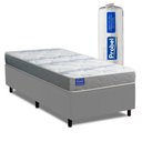 Ver imagem 1 de Cama Box Solteiro Probel Espuma D33 88x188x52 Night Day a Vácuo Branco/Cinza