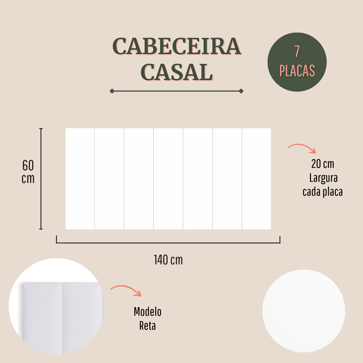 Cabeceira Casal Modulada Reta Cama Box - 2