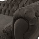 Ver imagem 2 de Recamier Sofá Divã Com Pés Retro 130X80 - Elã:Suede Marrom