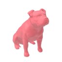 Ver imagem 1 de Pitbull Macho Orelha Cortada com Gravata Miniatura Decoração 3d:rosa