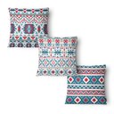 Ver imagem 1 de Kit 3 Capas de Almofada 43x43cm - Étnico - Tecido Veludo 100% Poliéster
