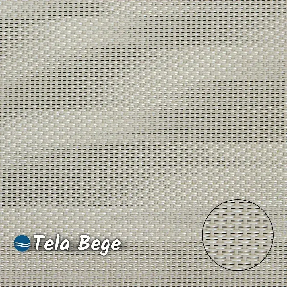 Ver imagem 3 de Kit 2 Cadeira Riviera Piscina Praia Alumínio Marrom Tela Bege