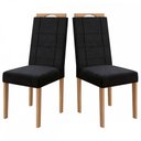 Ver imagem 1 de Cadeiras Kit 2 Cadeiras Cad150ea Veludo Preto - Kappesberg