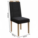 Ver imagem 3 de Cadeiras Kit 2 Cadeiras Cad150ea Veludo Preto - Kappesberg