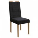 Ver imagem 2 de Cadeiras Kit 2 Cadeiras Cad150ea Veludo Preto - Kappesberg