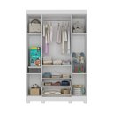 Ver imagem 5 de Guarda-roupa Infantil 122cm com Vidro 4 Portas e 2 Gavetas Bombom Multimóveis Mp4463 Branco-off