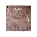 Ver imagem 3 de Tapete Sala Escritório Quadrado 1,20m X 1,20m Antiderrapante:nude