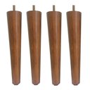 Ver imagem 1 de Kit 4 Pé Palito 35cm Amêndoa Puff Sofá Mesa Banco Recamier