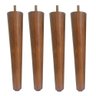 Kit 4 Pé Palito 35cm Amêndoa Puff Sofá Mesa Banco Recamier - 1