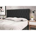 Ver imagem 2 de Cabeceira Casal King Jbe Madri 195cm Preto Cama Box 193cm
