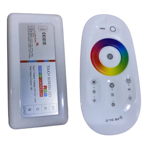 Kit Controle Rgb Touch Fita Led Luminária Piscina 12v 24v 288w