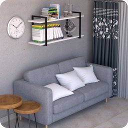 Prateleira Estilo industrial Para Sala Parede GND PB 120cm - 2