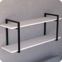 Ver imagem 3 de Prateleira Estilo industrial Para Sala Parede GND PB 120cm