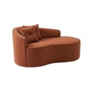 Ver imagem 2 de Sofá Orgânico Curvo Feijão Confortável Sala Estúdio Amore Bouclê Terracota - Vimont Moveis