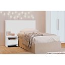 Ver imagem 1 de Painel Cama Box Madeirado Solteiro Prime c/ 1 Mesa e 1 Gaveta Neve - Novo Horizonte