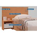 Ver imagem 4 de Painel Cama Box Madeirado Solteiro Prime c/ 1 Mesa e 1 Gaveta Neve - Novo Horizonte