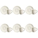 Ver imagem 1 de Conjunto de Xícara de Cafezinho com Pires 06 Peças Orgânico Vanilla Porto Brasil
