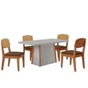 Ver imagem 2 de Mesa de Jantar Diane 120cm Tampo Mdf Vidro com 4 Cadeiras Copper Premium Moderna Mobília