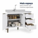 Ver imagem 4 de Balcão de Cozinha Ana 2 Portas 3 Gavetas 120cm Branco J Carvalho Móveis