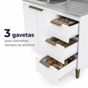 Ver imagem 3 de Balcão de Cozinha Ana 2 Portas 3 Gavetas 120cm Branco J Carvalho Móveis