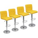 Ver imagem 1 de Kit 4 Banquetas Confort Gomos Estofada Couro Giratória C/ Regulagem