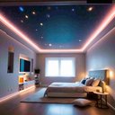 Ver imagem 7 de Kit Iluminação Céu Estrelado Fibra Ótica 100 Pontos Opticas Ideal para Teto de Madeira Gesso Pvc