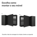 Ver imagem 6 de Armário Aéreo de Canto 1 Porta e Adega Preto Nice Madesa