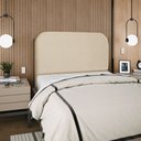 Ver imagem 3 de Cabeceira Estofada Cama Box Casal Alana 140cm Linho:bege