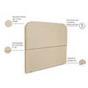 Ver imagem 4 de Cabeceira Estofada Cama Box Casal Alana 140cm Linho:bege