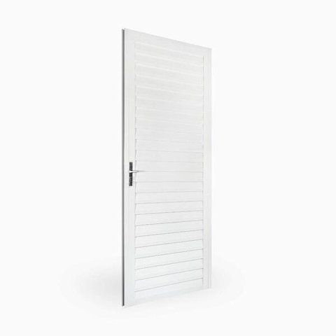 Porta De Aluminio Veneziana 210x70 -  Linha 28