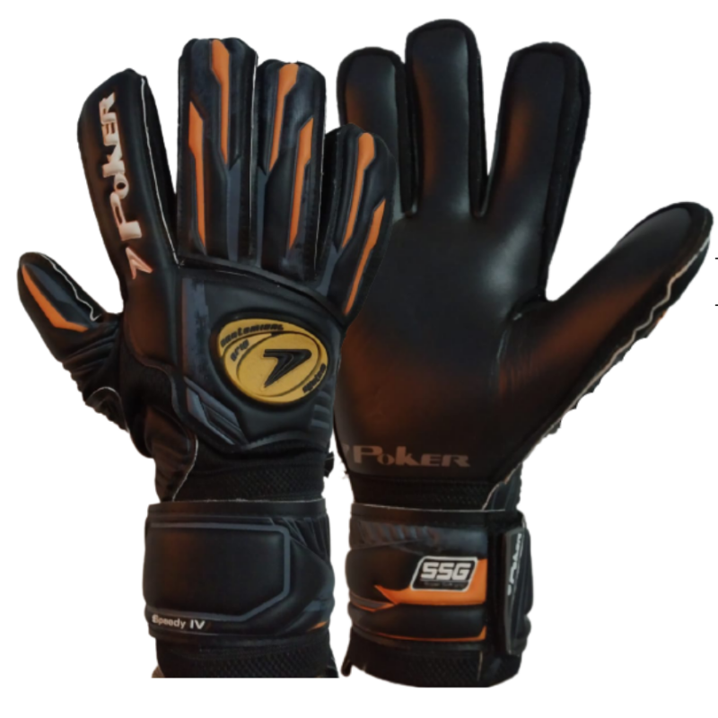 Luva Goleiro Campo Futebol Poker Speedy IV Profissional:Preto/11