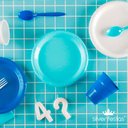 Ver imagem 2 de Bandeja Descartável Oval Silverfestas Azul Claro31x25cm 5un