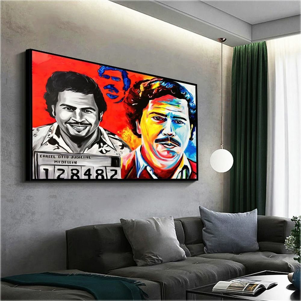 Quadro Pablo Escobar o Procurado:90x60 cm/BORDA INFINITA