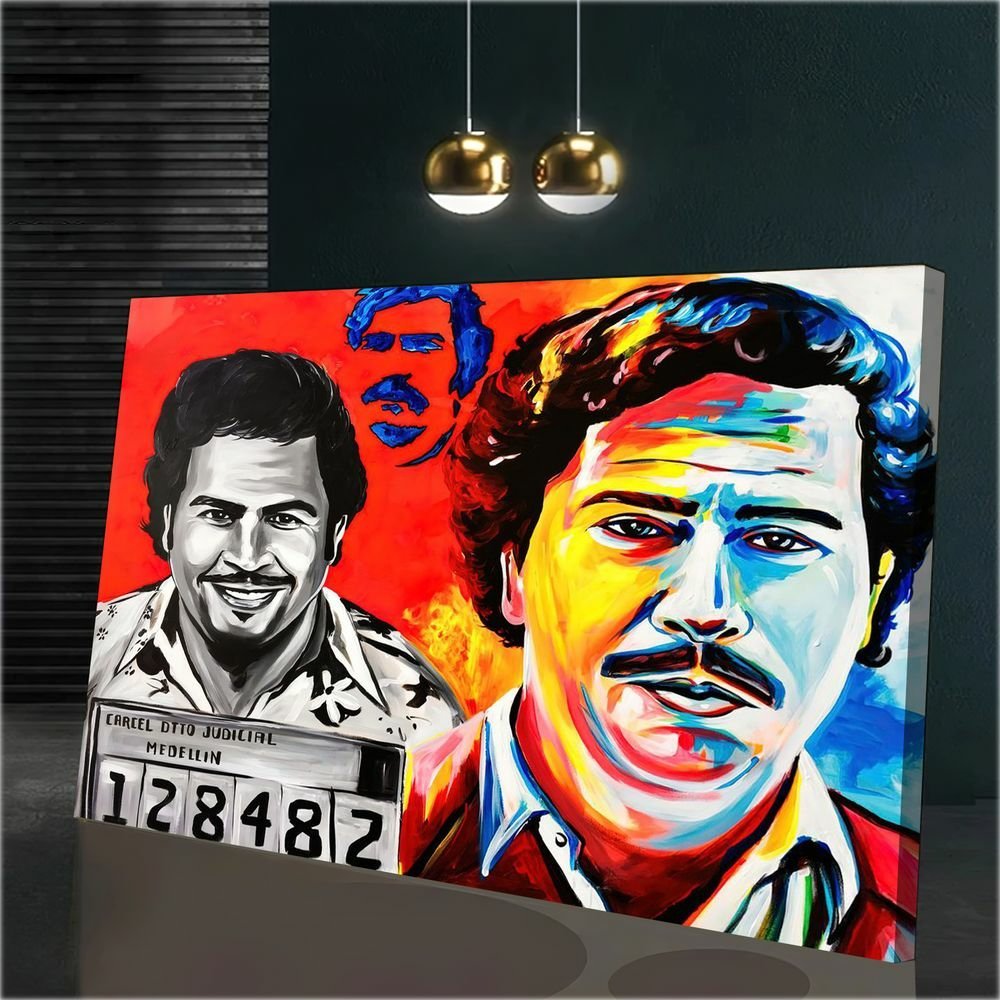 Quadro Pablo Escobar o Procurado:90x60 cm/BORDA INFINITA ...
