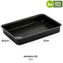 Ver imagem 4 de Jogo de Assadeiras Forma Alta Retangular 03 Peças Antiaderentes + Pincel de Silicone Preto