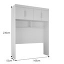 Ver imagem 3 de Modulado Aero Casal 4 Portas Orion - Leifer Móveis Branco