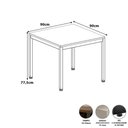Ver imagem 3 de Mesa Cozinha e Refeitório 90cm x 90cm Pés Metal com 4 Cadeiras de Jantar Dalla Costa 100% MDF Casa