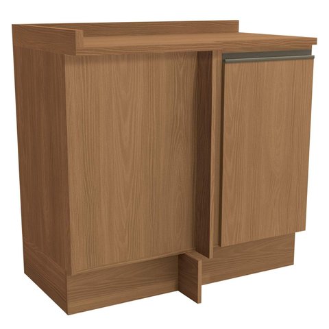 Armário de Cozinha Balcão 1 Porta de Canto com Tampo G748 Maxxi Canela Kappesberg