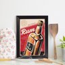 Quadro Decorativo Bebida Vintage Rum 22x32cm Moldura Preta - 2