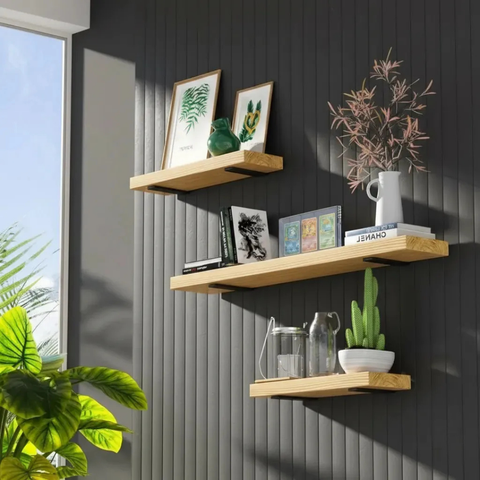 Kit 3 Suportes de Parede Cantoneira 10cm Mão Francesa para Prateleira Suspensa Preto